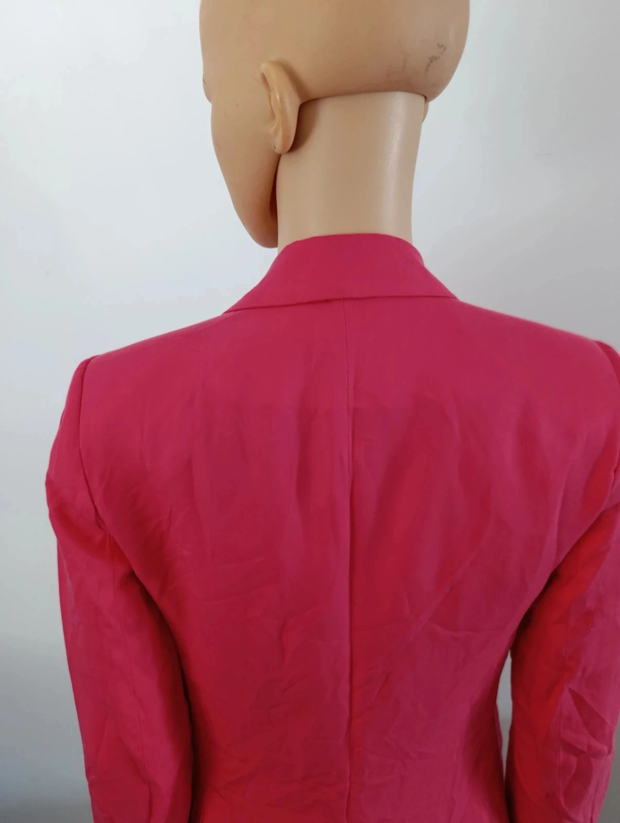 Fuchsia pink Naf Naf blazer T34 XS chic elegant women's tailored jacket – photo 10